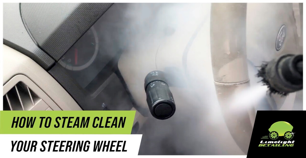 How to Steam Clean Your Steering Wheel - Interior Auto Detailing
